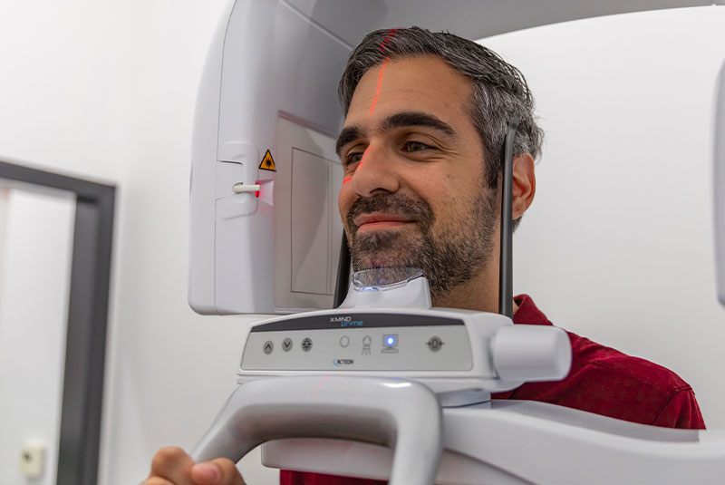 patient undergoing 3D scan for treatment