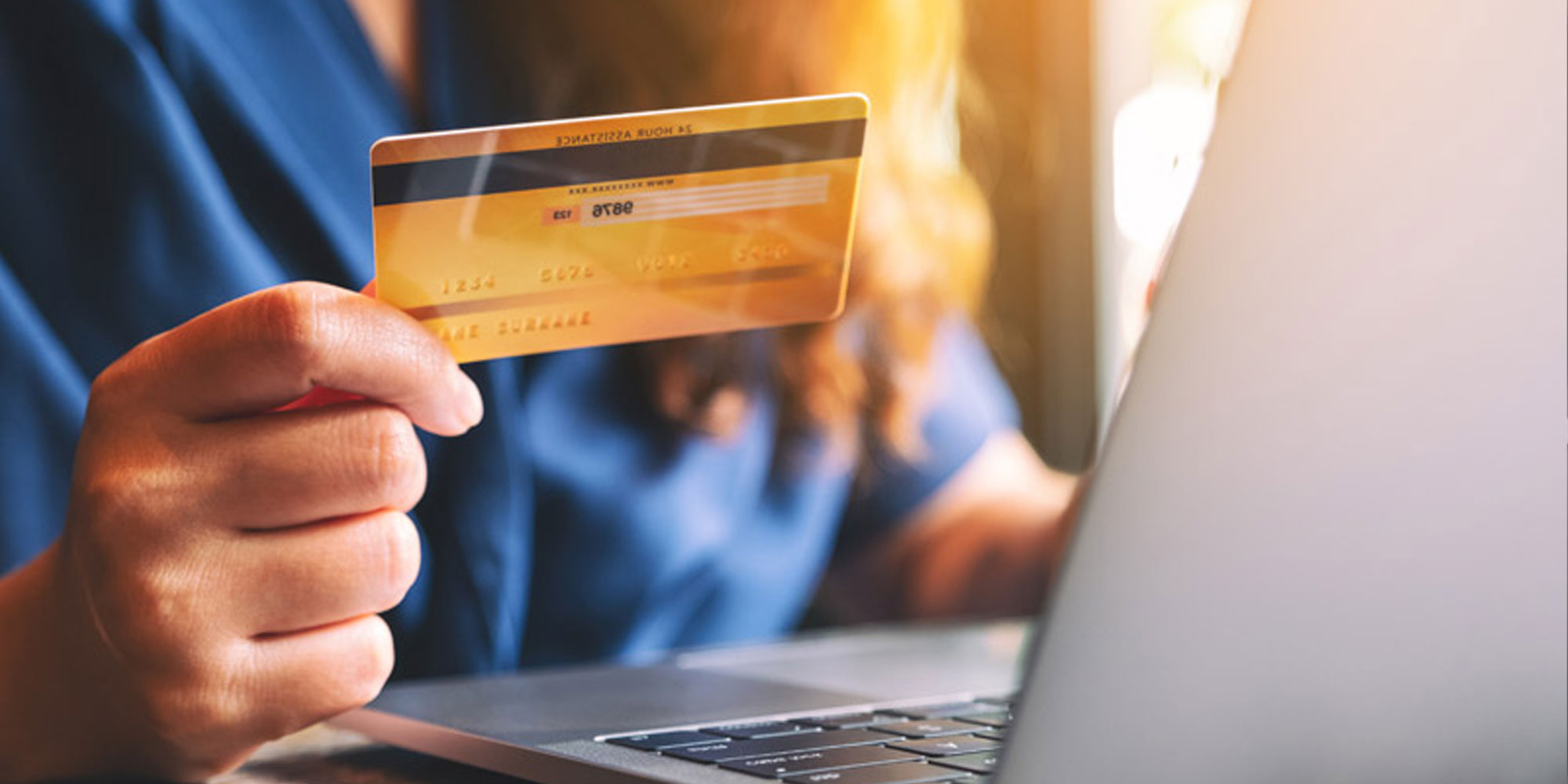 person filling out finance information online on their laptop