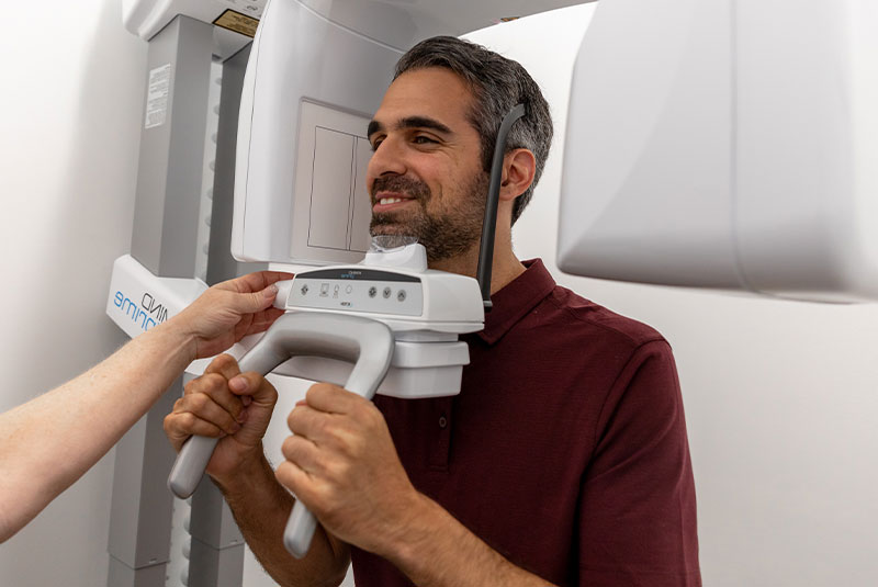 patient undergoing 3D scan for treatment