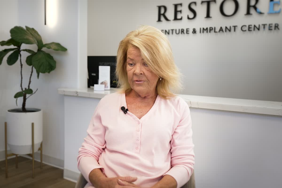 Susan, a Restore patient, sharing their dental implant story